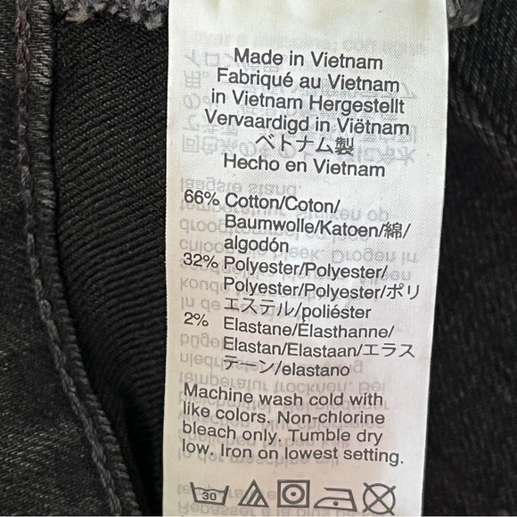 Madewell 9” High Rise Skinny Jean. Black / Grey Size 28 #833 - Picture 8 of 9